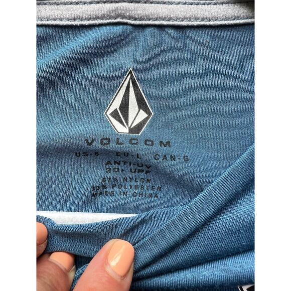 VOLCOM Anti - UV Sun Protection 30+ SPF Boys Kids Youth Long Sleeve Top Beach 6 - Picture 7 of 10